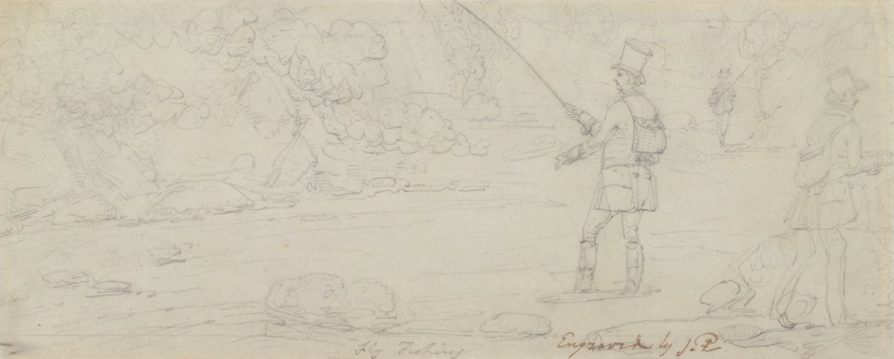 Flugfiske (grafit på papper) av James Pollard