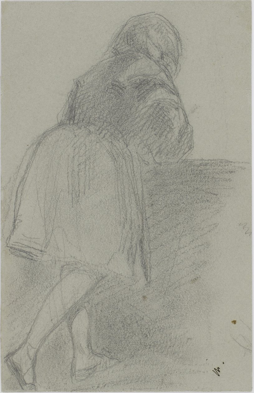 Annie, 1858-59 (penna på gråblått papper) av James Abbott McNeill Whistler