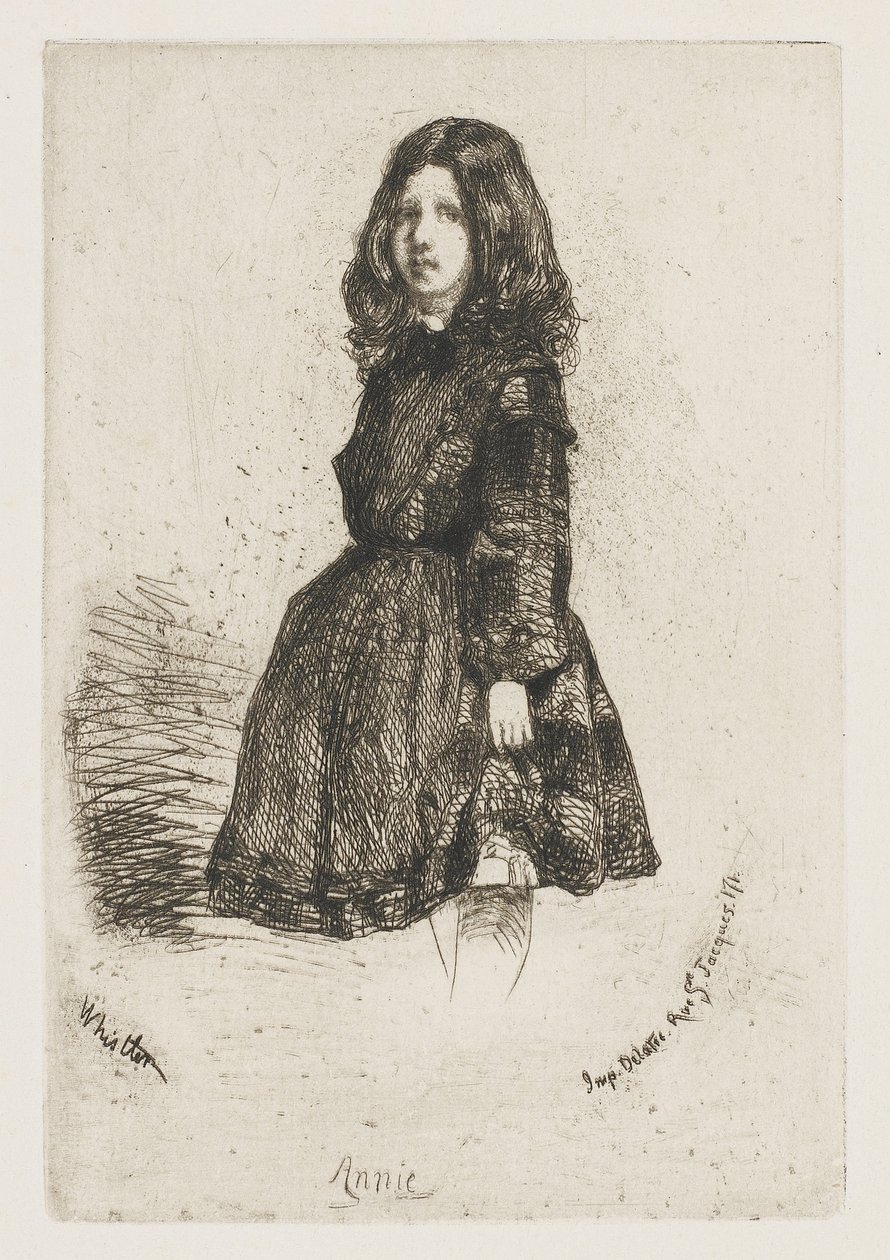 Annie, ca 1857-58 (etsning på papper) av James Abbott McNeill Whistler