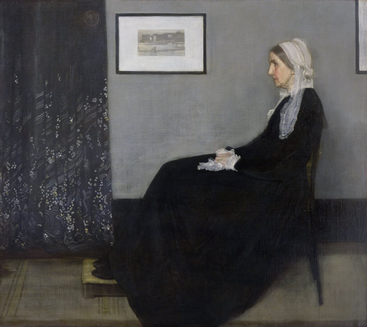Arrangemang i grått och svart nr 1 OR Porträtt av konstnärens mor Whistlers mor av James Abbott McNeill Whistler