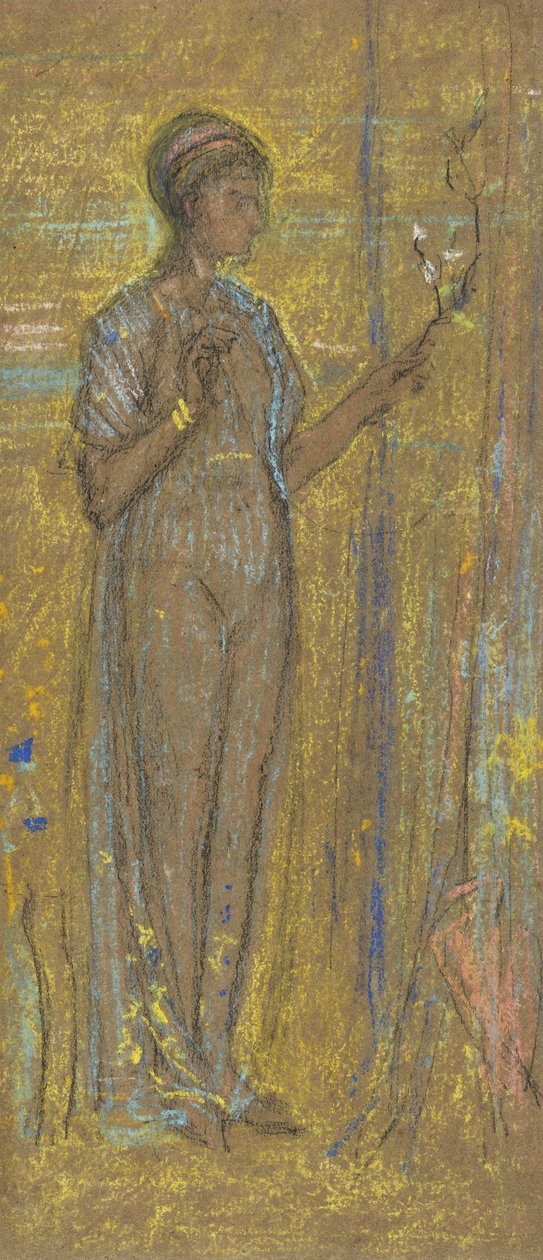 Blå och guld, 1871-72 (krita och pastell på brunt papper) av James Abbott McNeill Whistler