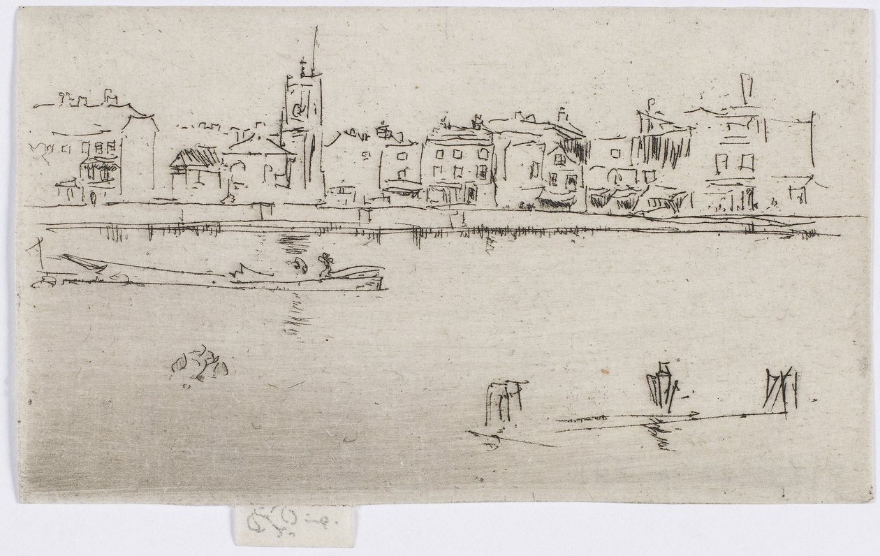 Chelsea (Memorial) 1887 (etsning på papper) av James Abbott McNeill Whistler