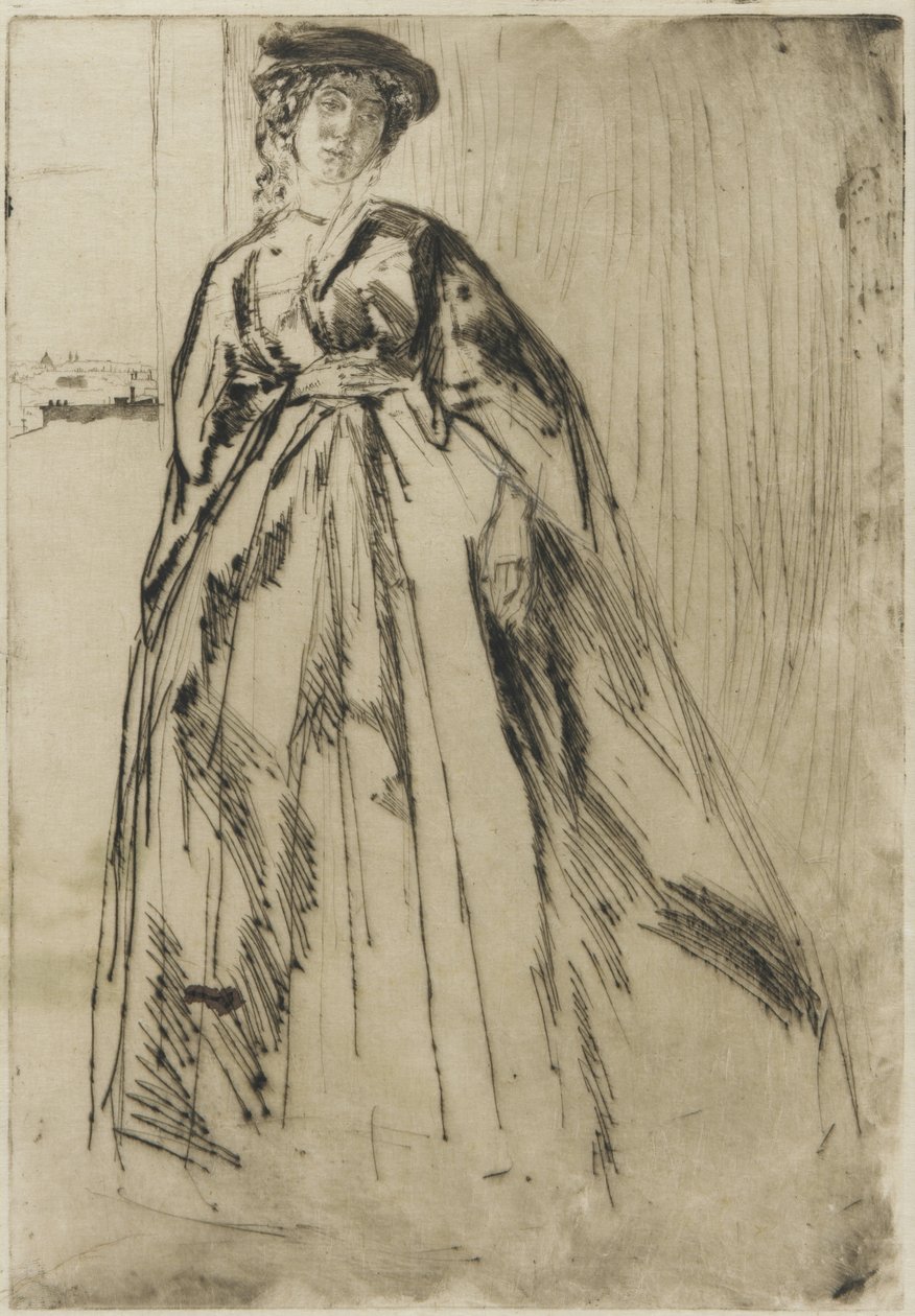 Finette, 1859 (torrnål på papper) (se även 324643, 324644) av James Abbott McNeill Whistler