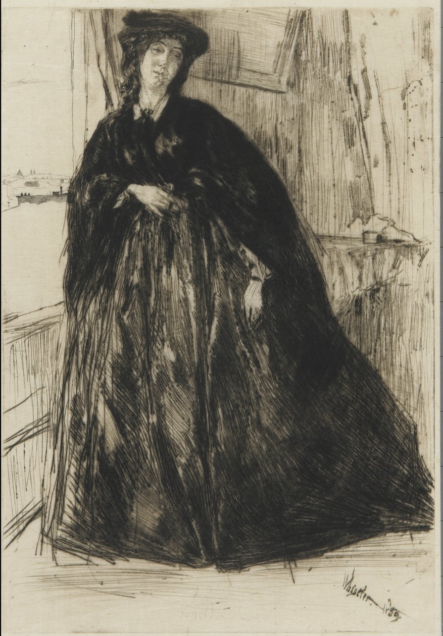 Finette, 1859 (torrnål på papper) av James Abbott McNeill Whistler