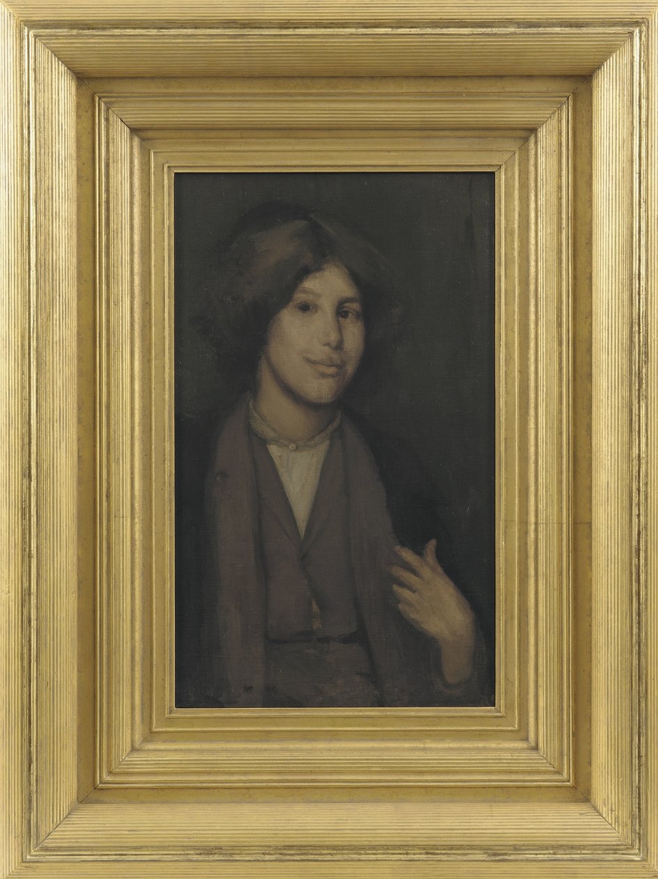 Grönt och guld: Berättaren, ca 1896-1900 av James Abbott McNeill Whistler