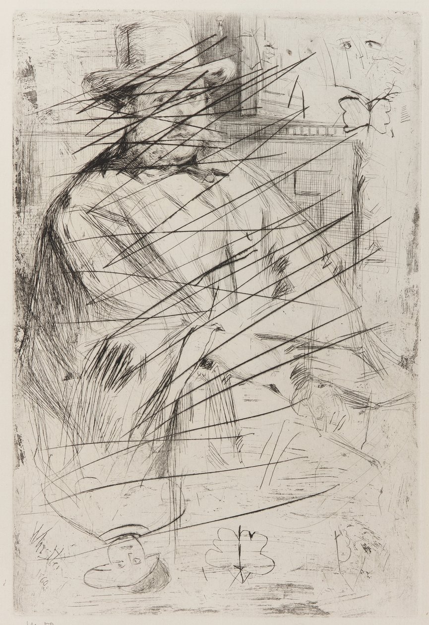 Mr Mann, 1860 (torrnål på papper) av James Abbott McNeill Whistler