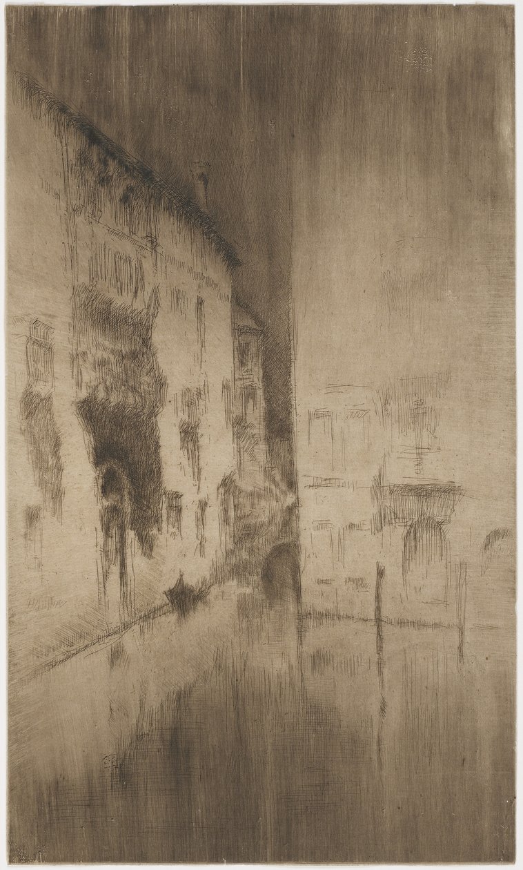 Nocturne: Palaces, 1879-80 (etsning och torrnål på papper) av James Abbott McNeill Whistler