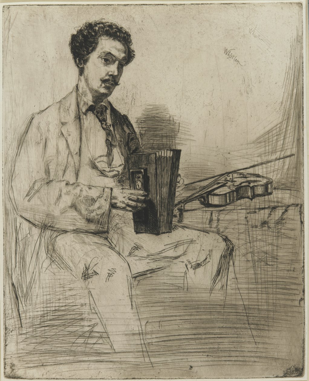 Ross Winans, ca 1861 (etsning på papper) av James Abbott McNeill Whistler