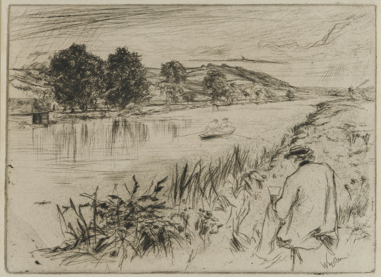 Skissning, nr 1, 1861 (etsning på papper) av James Abbott McNeill Whistler