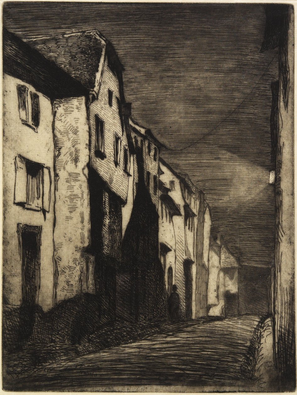Gatan i Saverne från tolv etsningar från naturen, 1858 av James Abbott McNeill Whistler
