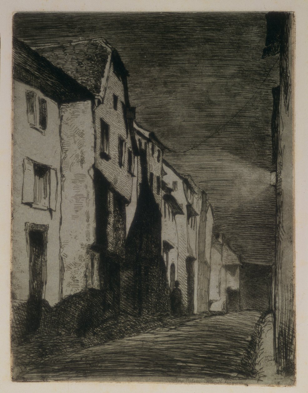 Gatan i Saverne, 1858 av James Abbott McNeill Whistler