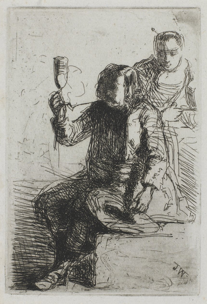 Holländaren håller ett glas, ca 1857 (etsning på papper) av James Abbott McNeill Whistler
