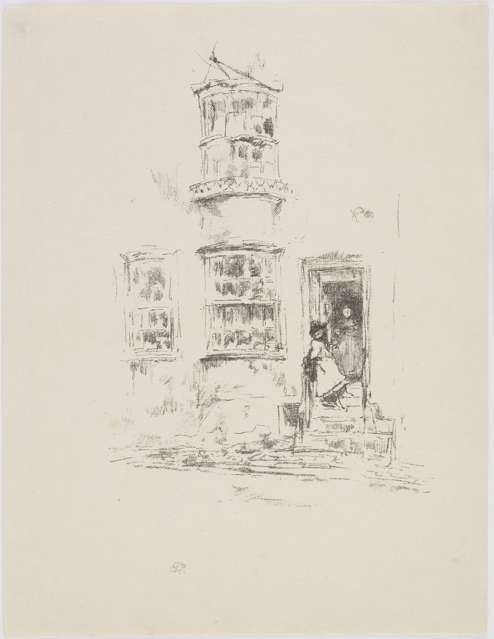 The Little Steps, Lyme Regis, 1895-96 (litografi på papper) av James Abbott McNeill Whistler