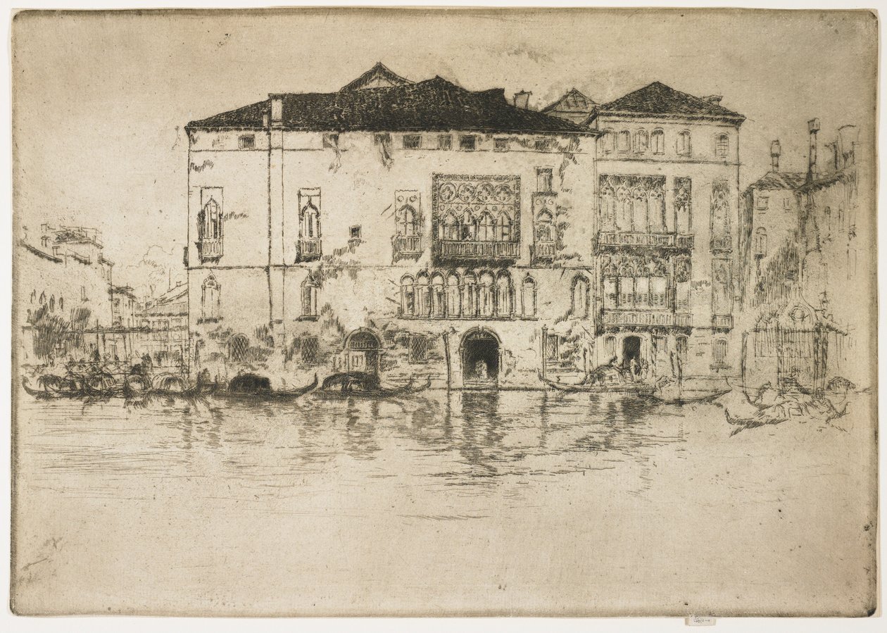 Palatsen från den första uppsättningen i Venedig, 1879-1880 av James Abbott McNeill Whistler