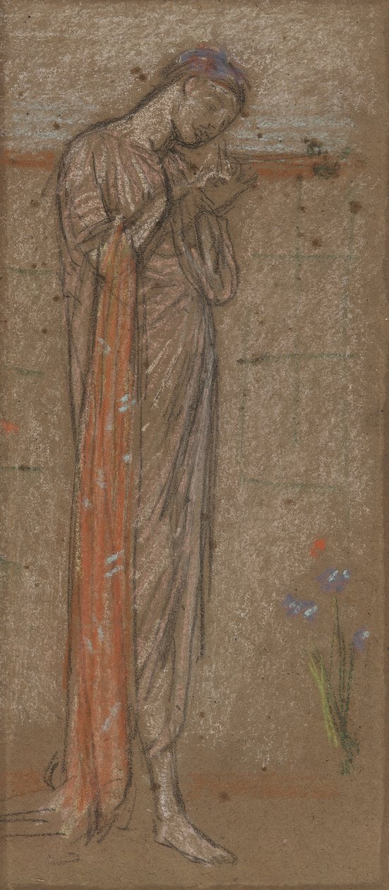 The Purple Iris, 1871-72 (krita och pastell på brunt papper) av James Abbott McNeill Whistler