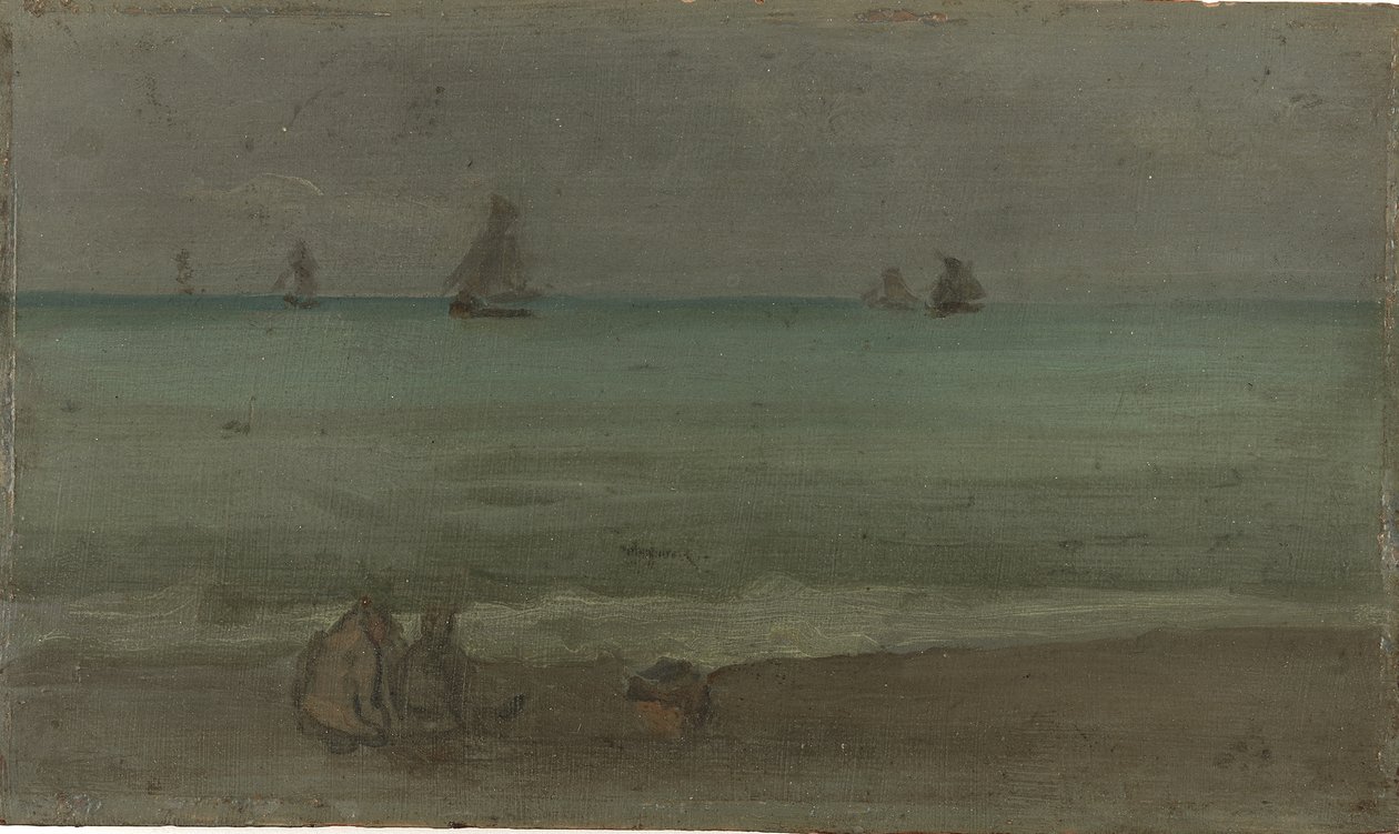 Sommarhavet, 1880-talet (olja på träpanel) av James Abbott McNeill Whistler