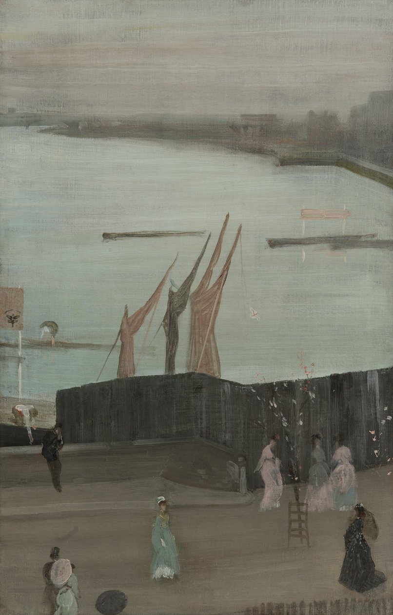 Variationer i rosa och grått - Chelsea av James Abbott McNeill Whistler