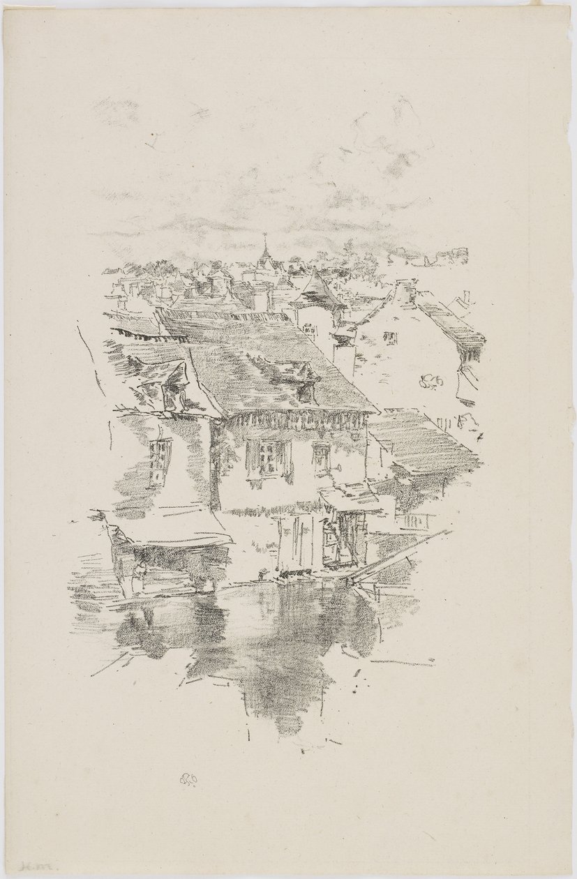 Vitre: The Canal, 1893 (lito på papper) av James Abbott McNeill Whistler