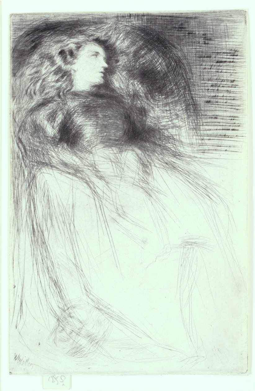 Weary, 1863 (torrnål och roulette) av James Abbott McNeill Whistler