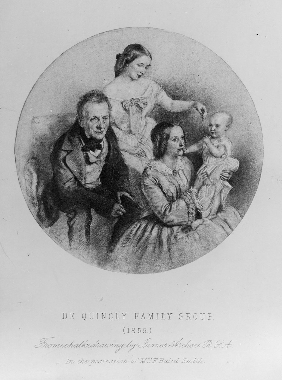Thomas de Quincey och hans familj, 1855 av James Archer