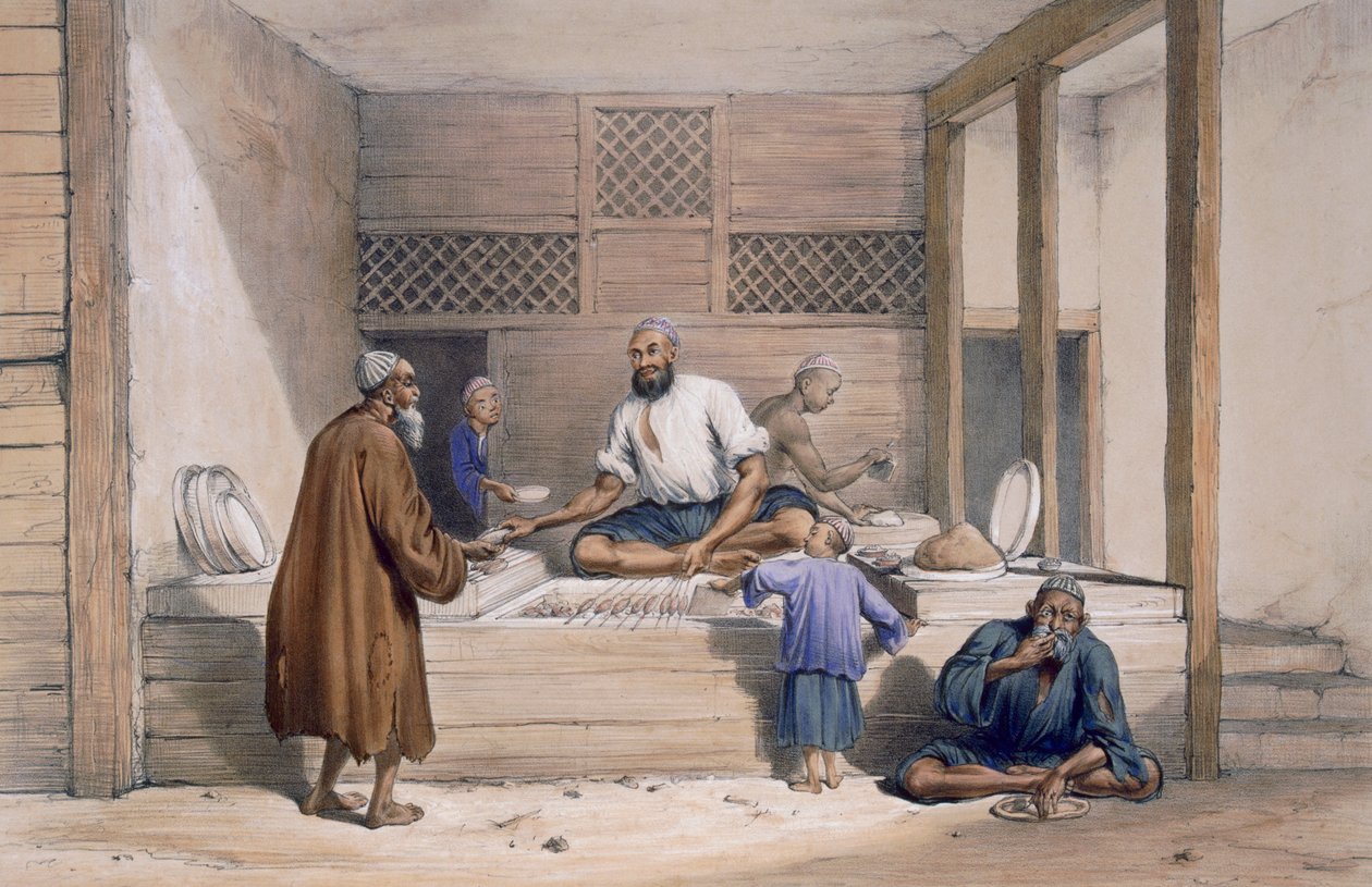 Cabaub Shop, Cabul, 1843 av James Atkinson