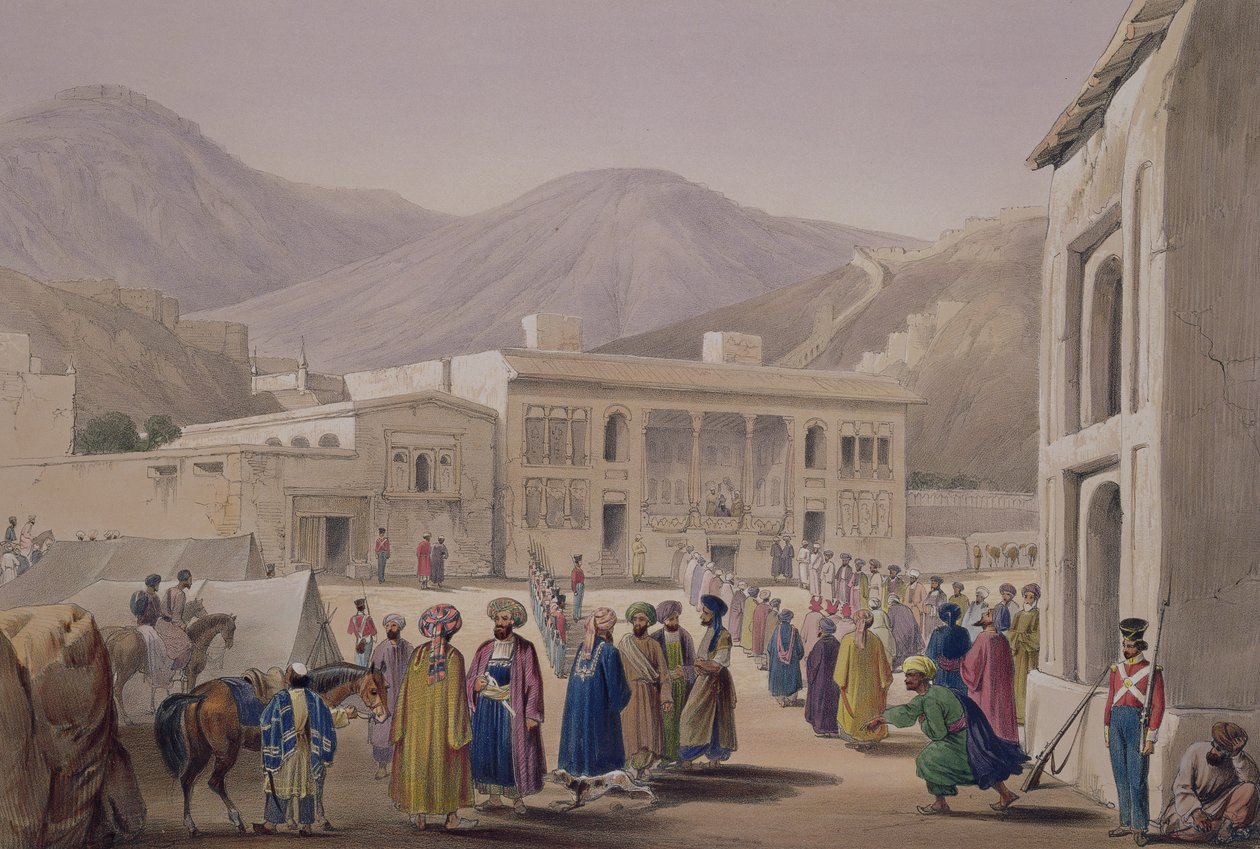 The Durbar-Khaneh of Shah Shoojah-Ool-Moolk, at Caubul, från 