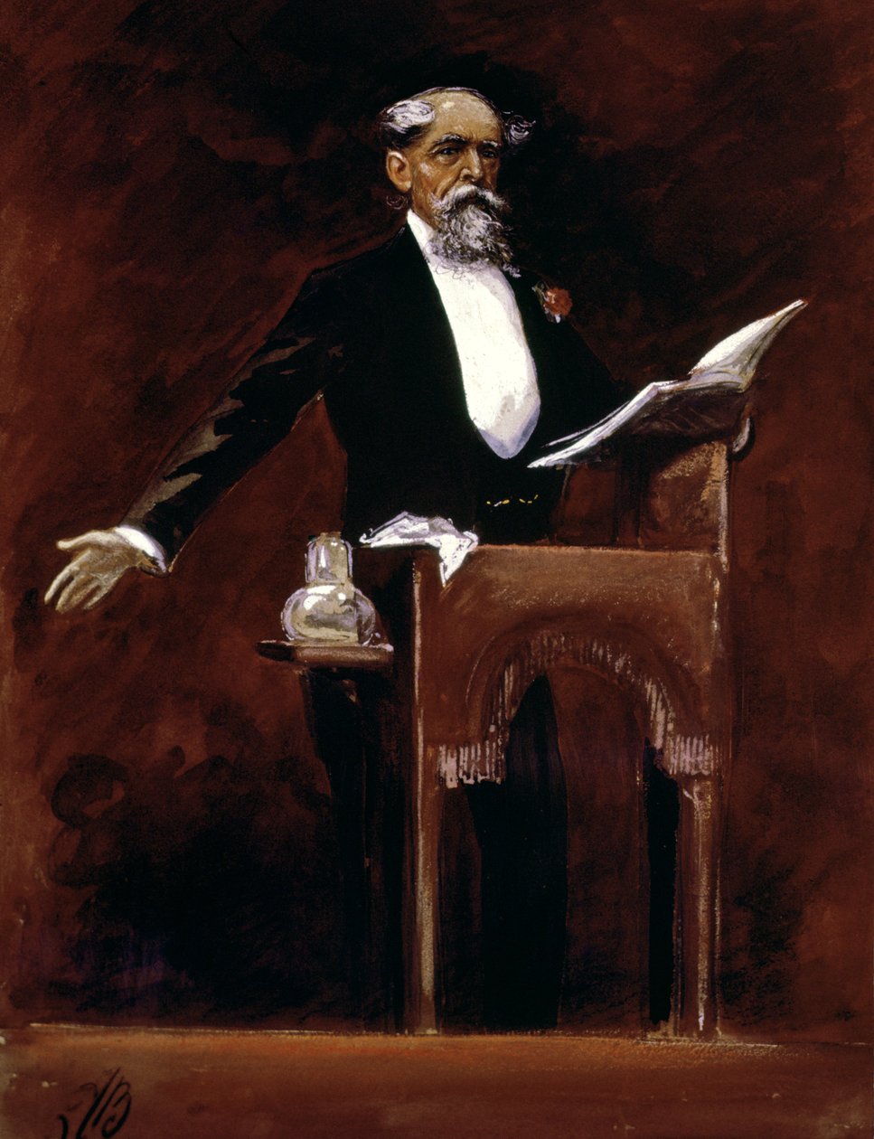Charles Dickens (1812-70) swed av James Bacon