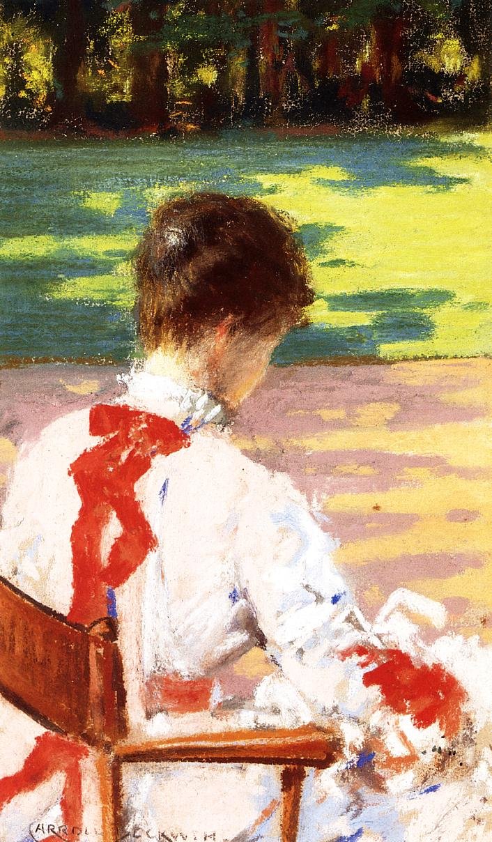  A Study with Sunlightn av James Carroll Beckwith