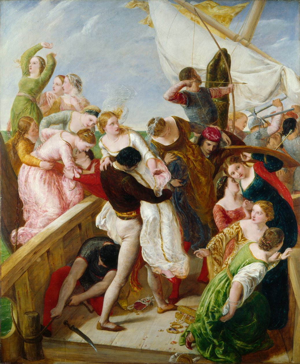 Räddningen av brudarna i Venedig, 1851 av James Clarke Hook