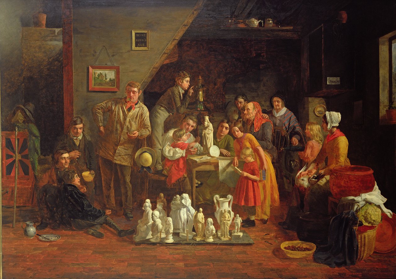 Italiensk bild - Boys at a Roadside Alehouse, 1849 av James Collinson