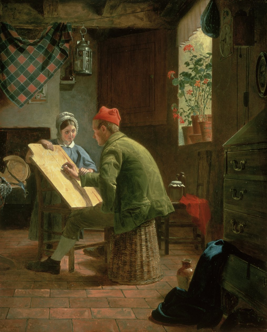 Skrivlektionen, 1855 av James Collinson