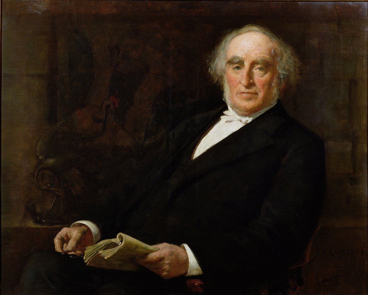 Porträtt av professor James Legge (1815-97) Förste Oxfordprofessor i kinesiska och medlem av Corpus Christi College, Oxford av James Elder Christie