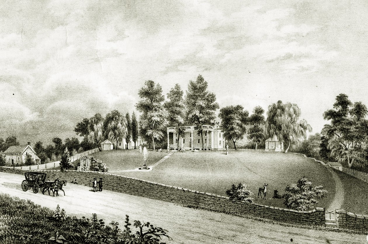 Fountain Park, Falls of Schuylkill, Philadelphia, ca 1845 av James Fuller Queen