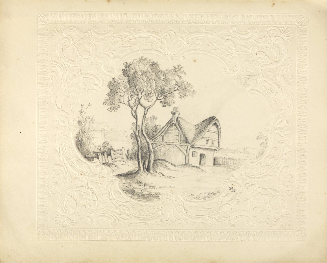 Ritning av ett hus av James G. Jones