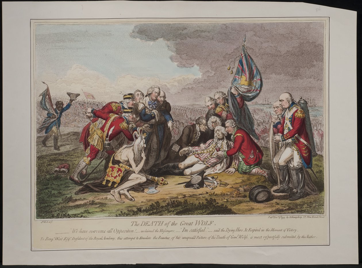 Den store vargens död, 1795 av James Gillray