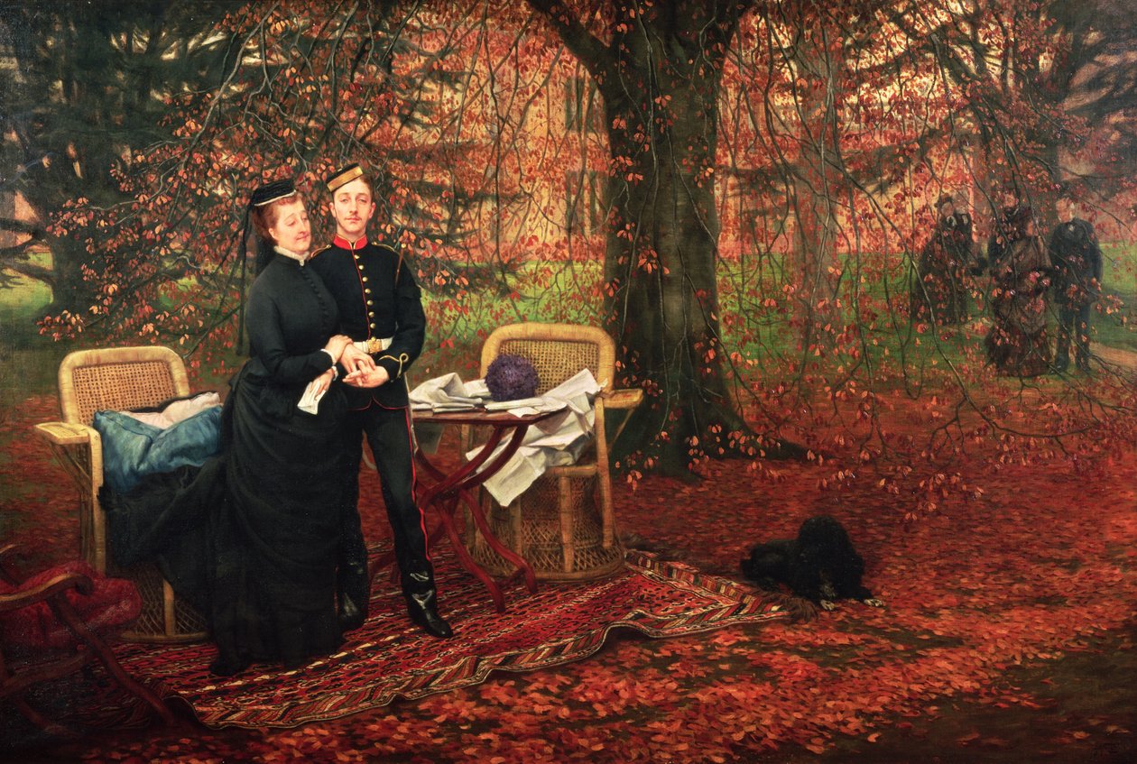 Kejsarinnan Eugenie (1826-1920) och Eugene-Louis Napoleon Bonaparte (1856-79) på Camden Place, Chislehurst av James Jacques Joseph Tissot