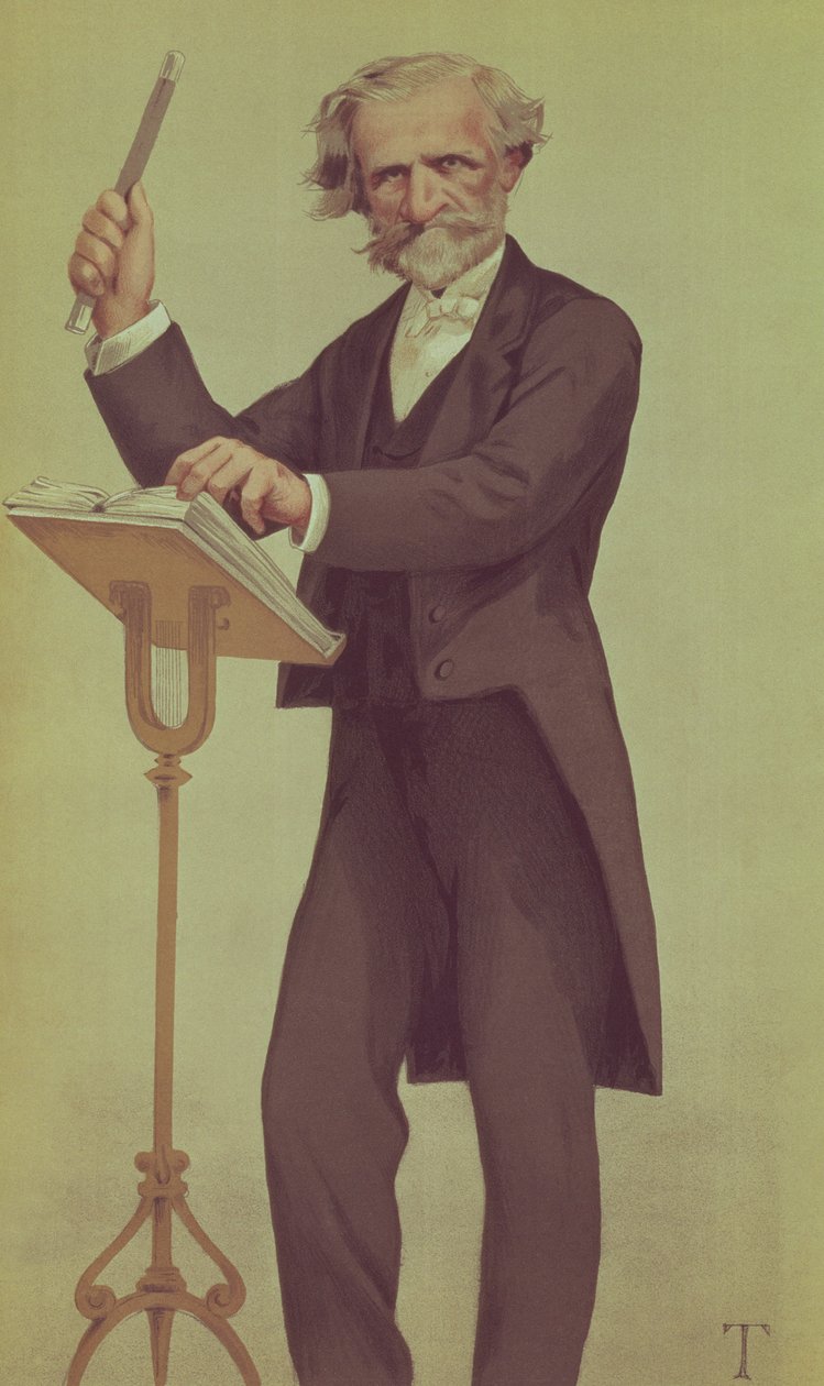 Giuseppe Verdi (tecknad) av James Jacques Joseph Tissot