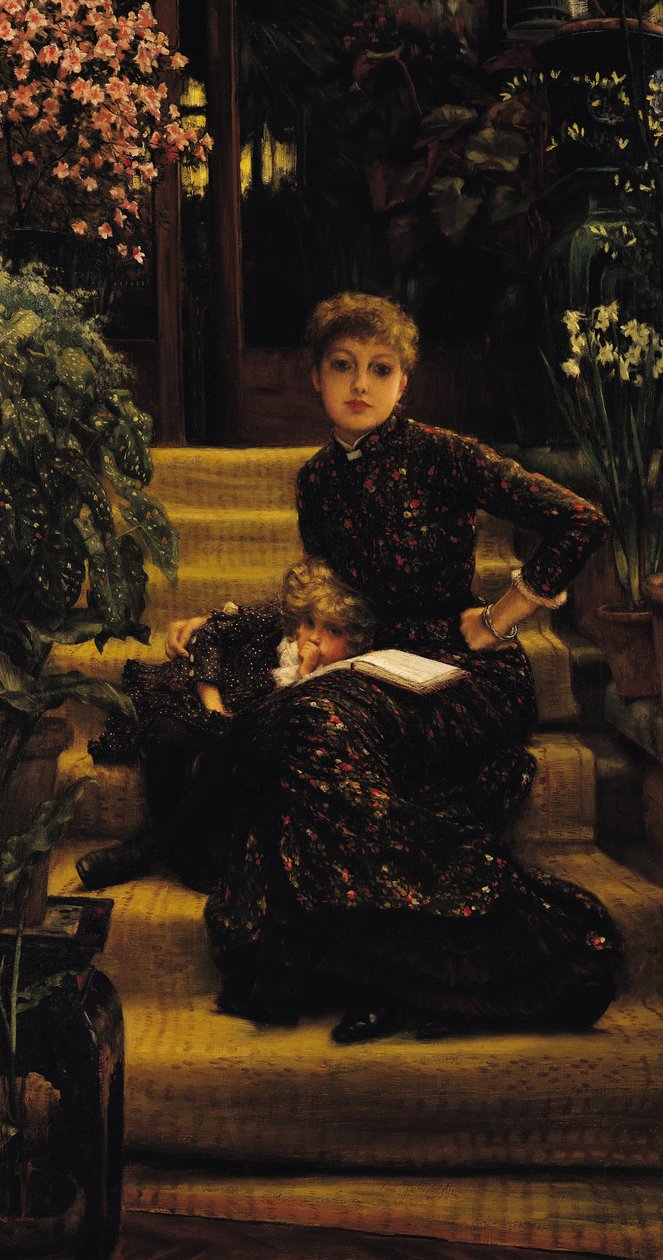 Mor och barn eller den äldre systern, ca 1881 av James Jacques Joseph Tissot