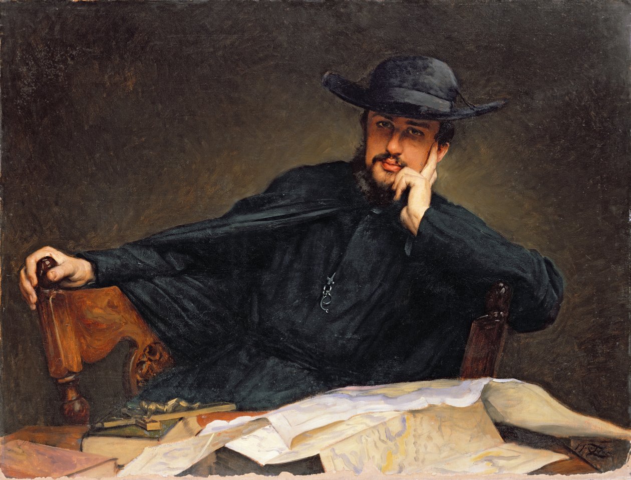 Porträtt av en präst av James Jacques Joseph Tissot