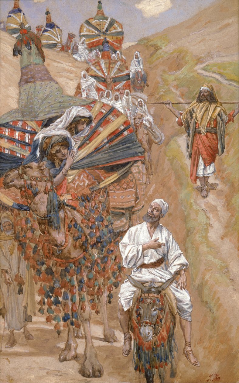 Rebecca Meets Isaac by the Way av James Jacques Joseph Tissot