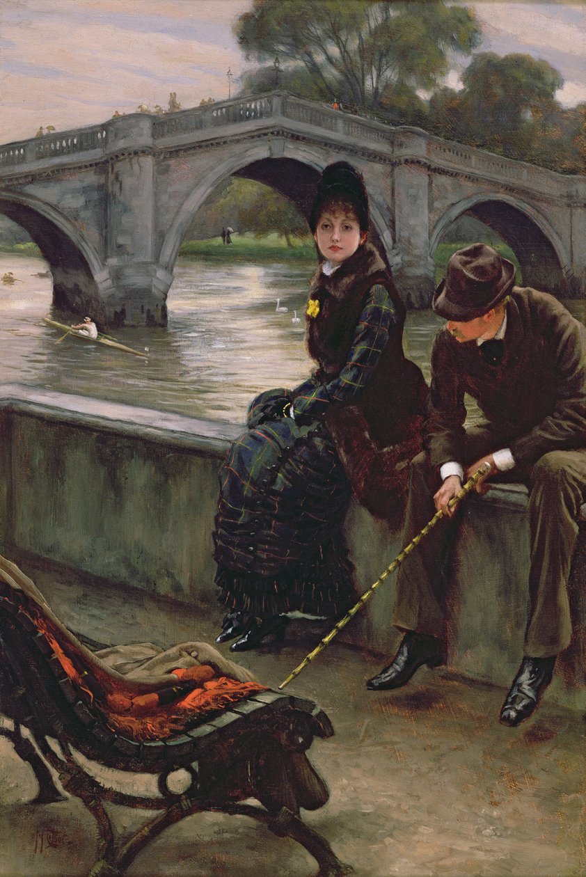 Richmond Bridge, c.1878swed av James Jacques Joseph Tissot