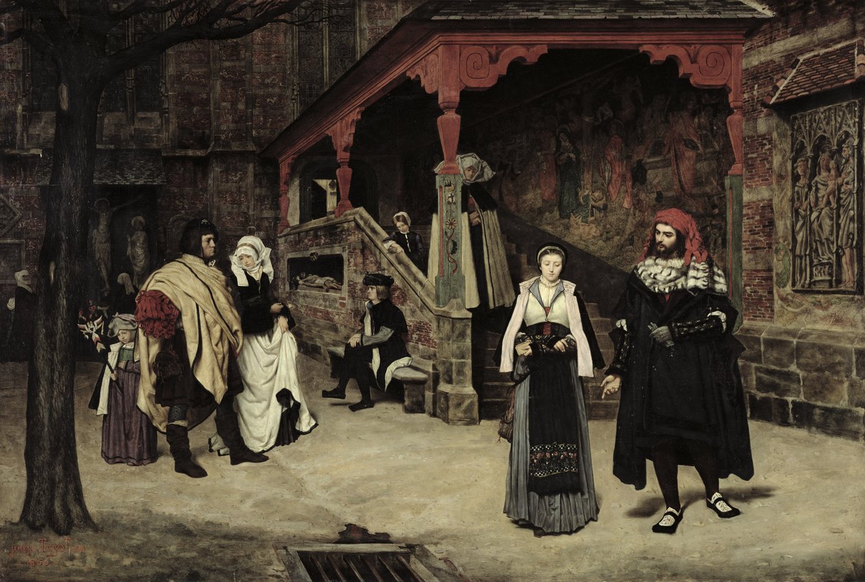 Mötet mellan Faust och Marguerite av James Jacques Joseph Tissot