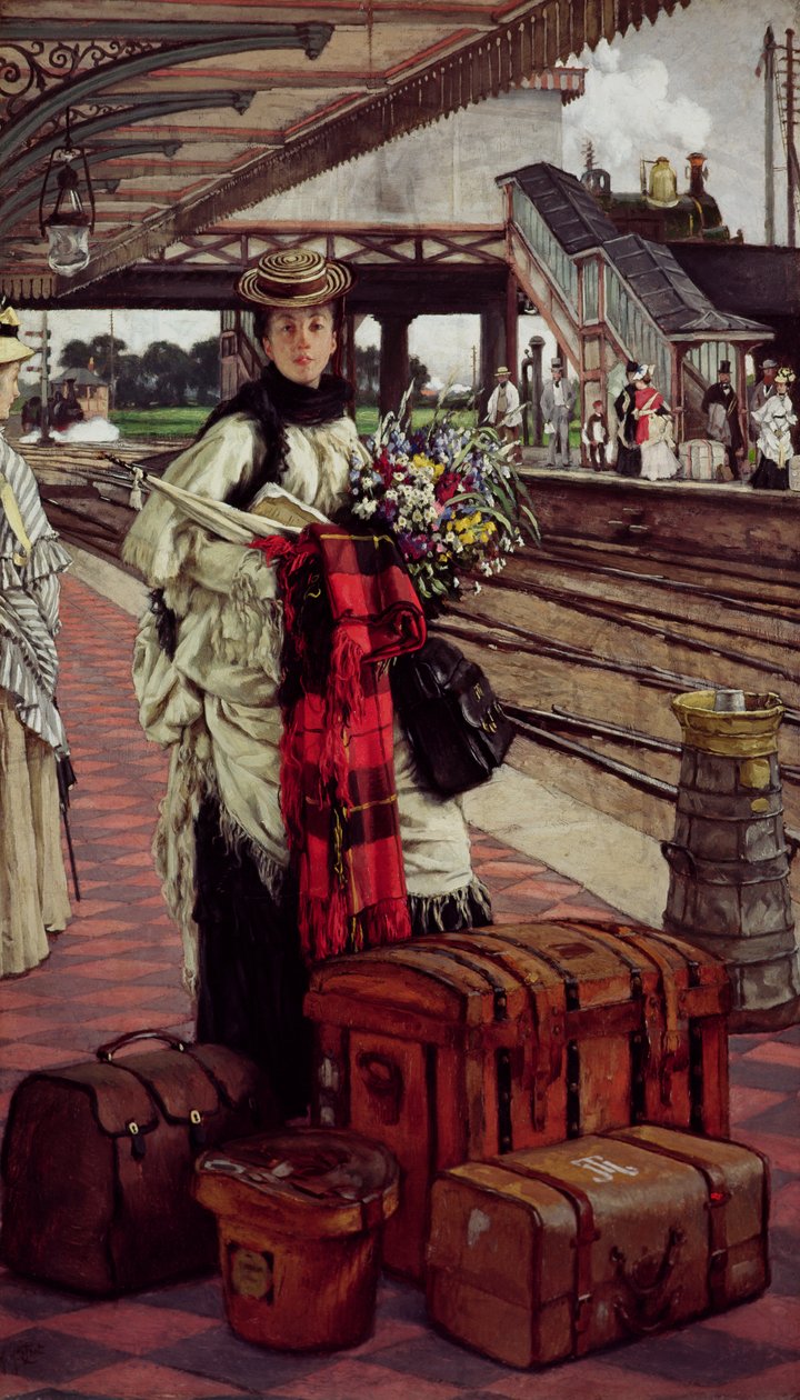 Väntar på stationen, Willesden Junction, c.1874 av James Jacques Joseph Tissot
