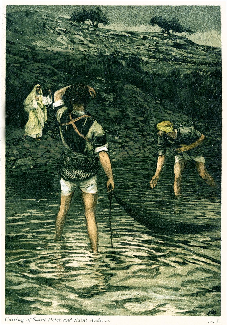 Valaauina o Sagato Peteru ma Sagato Aneterea - Bibleswed av James Jacques Joseph after Tissot