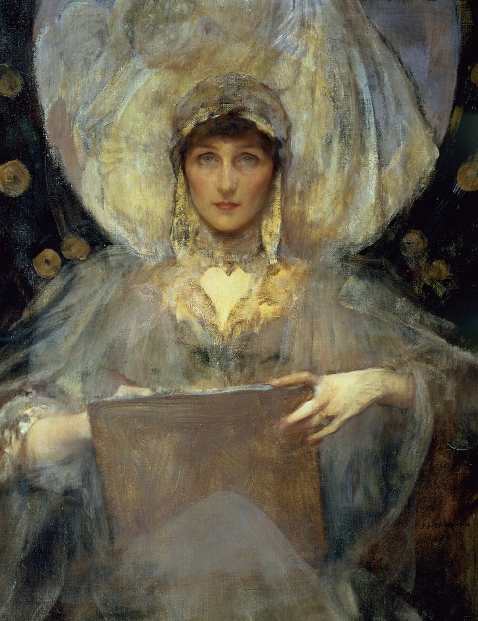 Porträtt av Violet, hertiginnan av Rutland, 1896 av James Jebusa Shannon