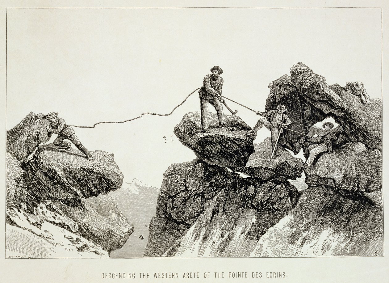 Descending the Western Arete of the Pointe des Ecrins, från 