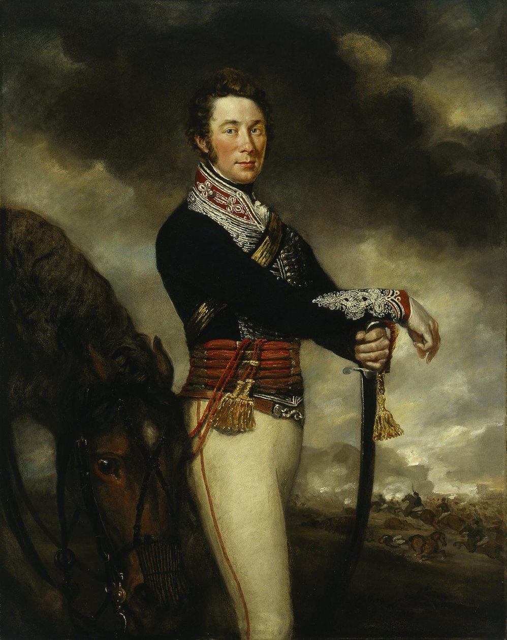 Kapten Peter Hawker från 14th Light Dragoons av James Northcote
