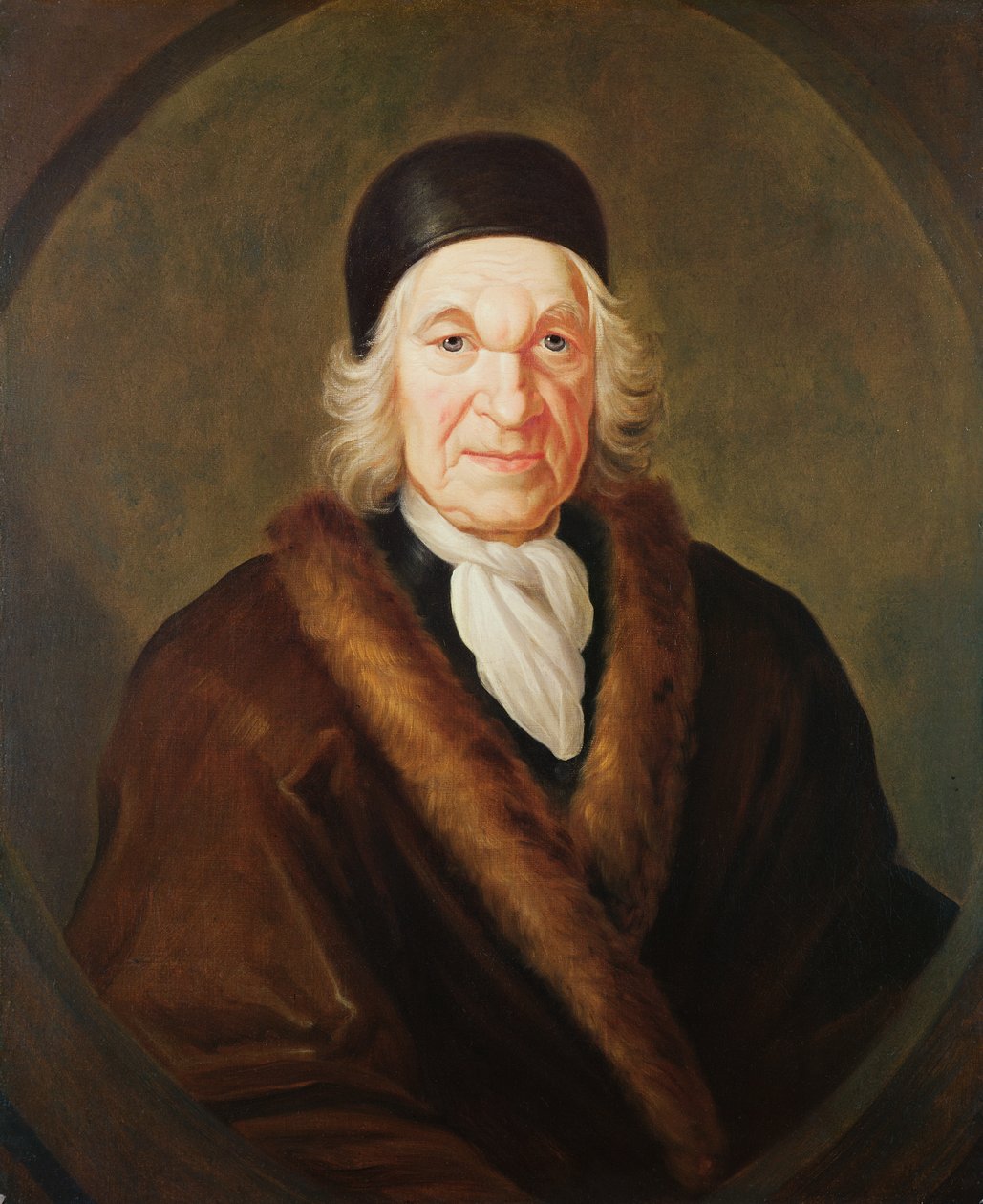Porträtt av Charles de Marquetel de Saint-Evremond (ca 1613-1703) ca 1701 av James Parmentier