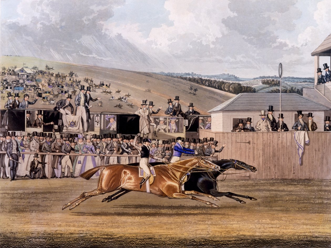 Derbydagen i Epsom, 1828 av James Pollard