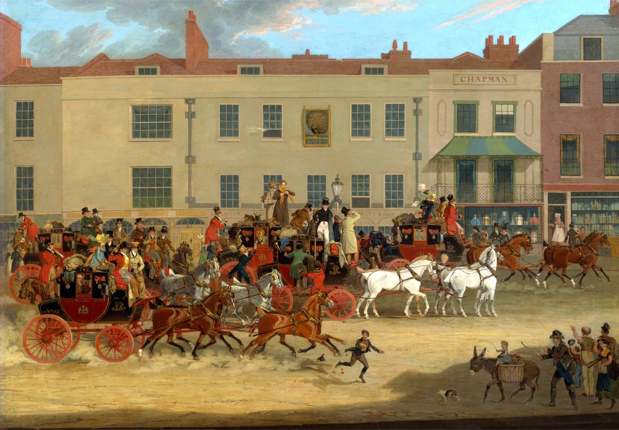 North Country Mailar på påfågeln, Islington av James Pollard